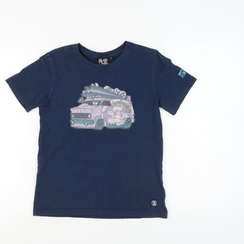 Saltrock Boys Blue Graphic Print Cotton T-Shirt 13-14 Yrs