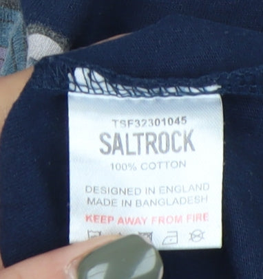 Saltrock Boys Blue Graphic Print Cotton T-Shirt 13-14 Yrs