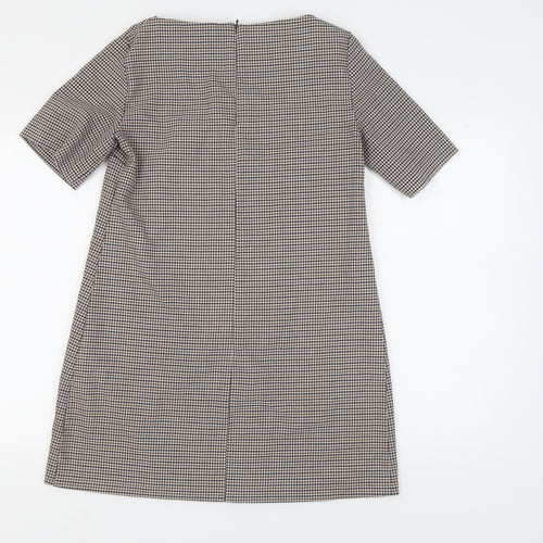 Zara Woman Houndstooth Shift Dress, M, Multicoloured