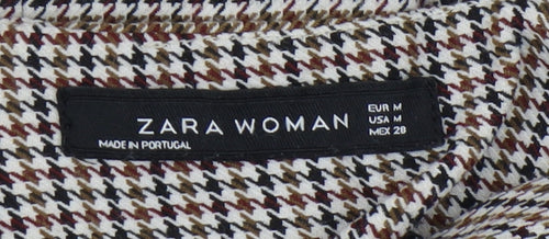 Zara Woman Houndstooth Shift Dress, M, Multicoloured