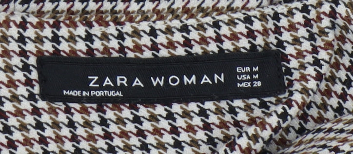Zara Woman Houndstooth Shift Dress, M, Multicoloured