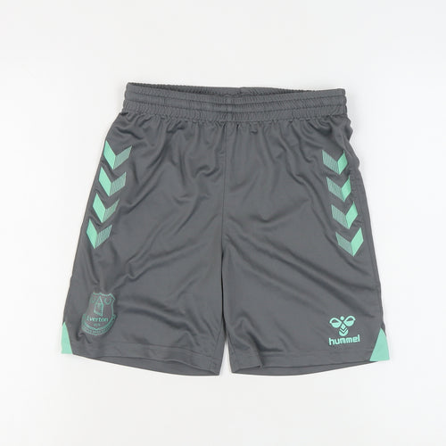 Hummel Boys Grey Athletic Football Shorts 13 Years