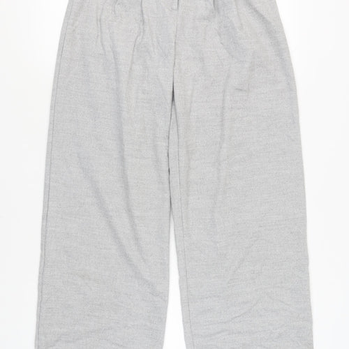 River Island Women's Grey Wide-Leg Pleated Trousers Size 10