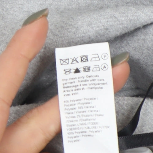 River Island Women's Grey Wide-Leg Pleated Trousers Size 10