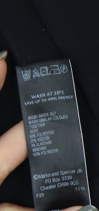 Marks and Spencer Women's Black Long Coat Size 6