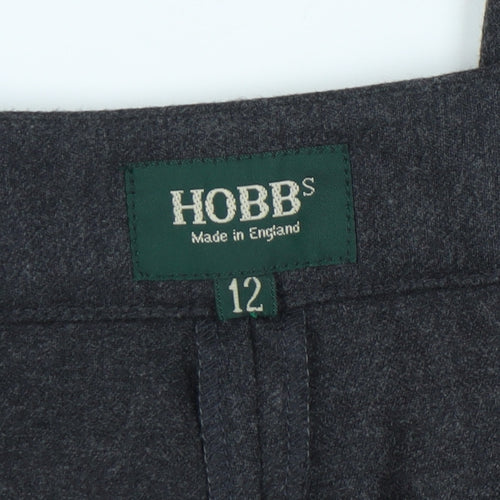 Hobbs Women's Grey Wide-Leg Trousers, Size 12, Formal