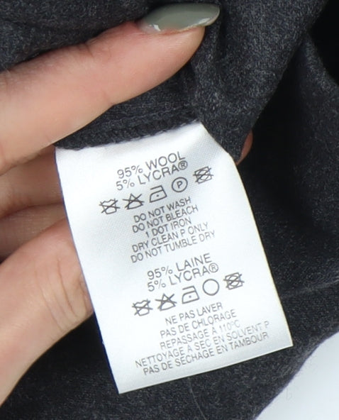 Hobbs Women's Grey Wide-Leg Trousers, Size 12, Formal