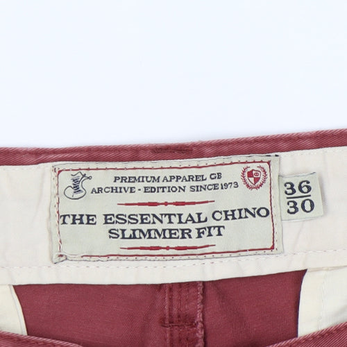 Matalan Men's Red Slim Chinos Size 36