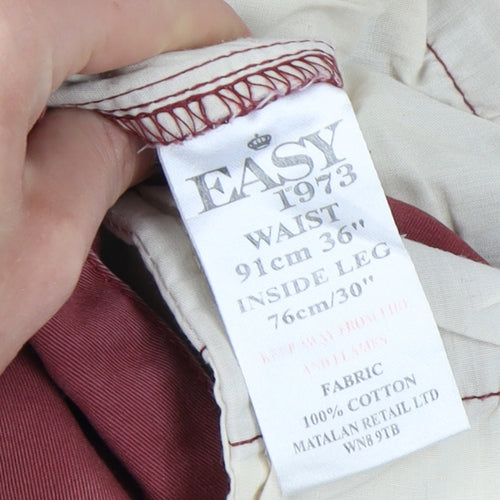 Matalan Men's Red Slim Chinos Size 36