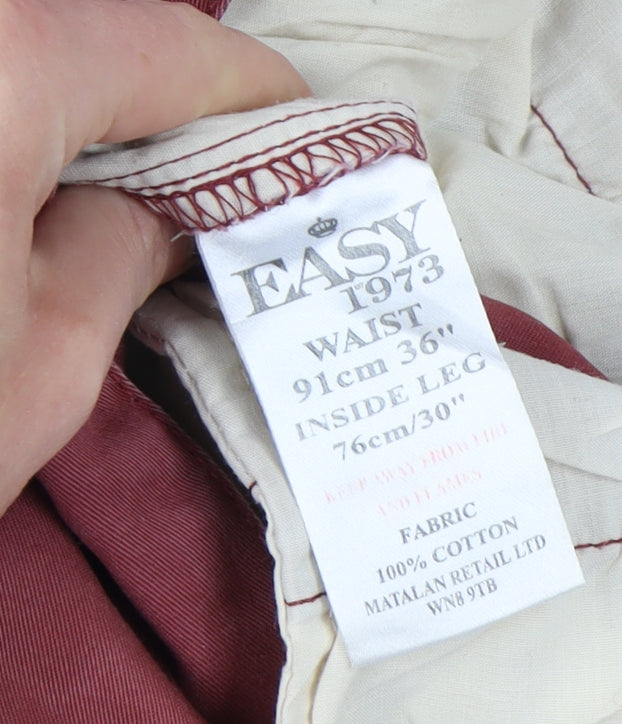 Matalan Men's Red Slim Chinos Size 36