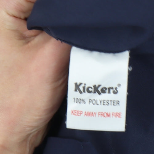 Kickers Men's Blue Short Sleeve Button-Up Shirt S