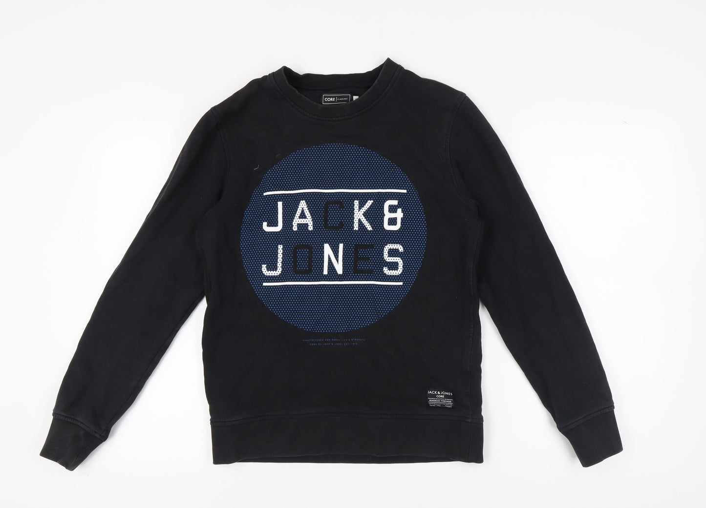 Jack & Jones Men's Black Graphic Sweatshirt S