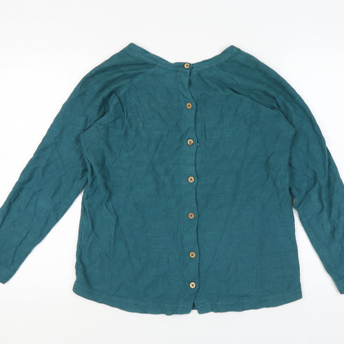 Weird Fish Women's Green Cotton Blouse Size 12