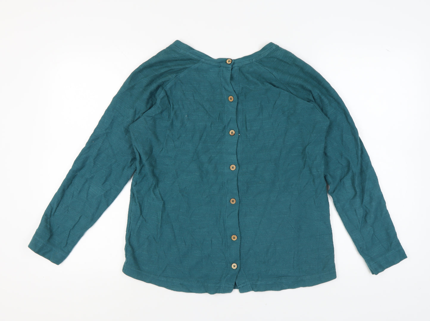 Weird Fish Women's Green Cotton Blouse Size 12