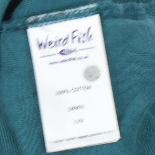 Weird Fish Women's Green Cotton Blouse Size 12