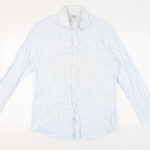 Charles Tyrwhitt Men's Blue Check Extra-Slim Shirt