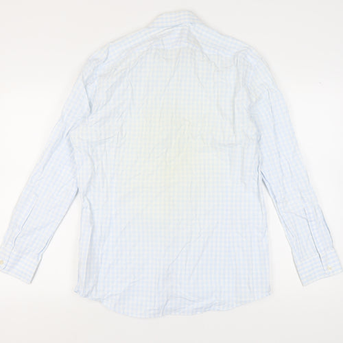 Charles Tyrwhitt Men's Blue Check Extra-Slim Shirt