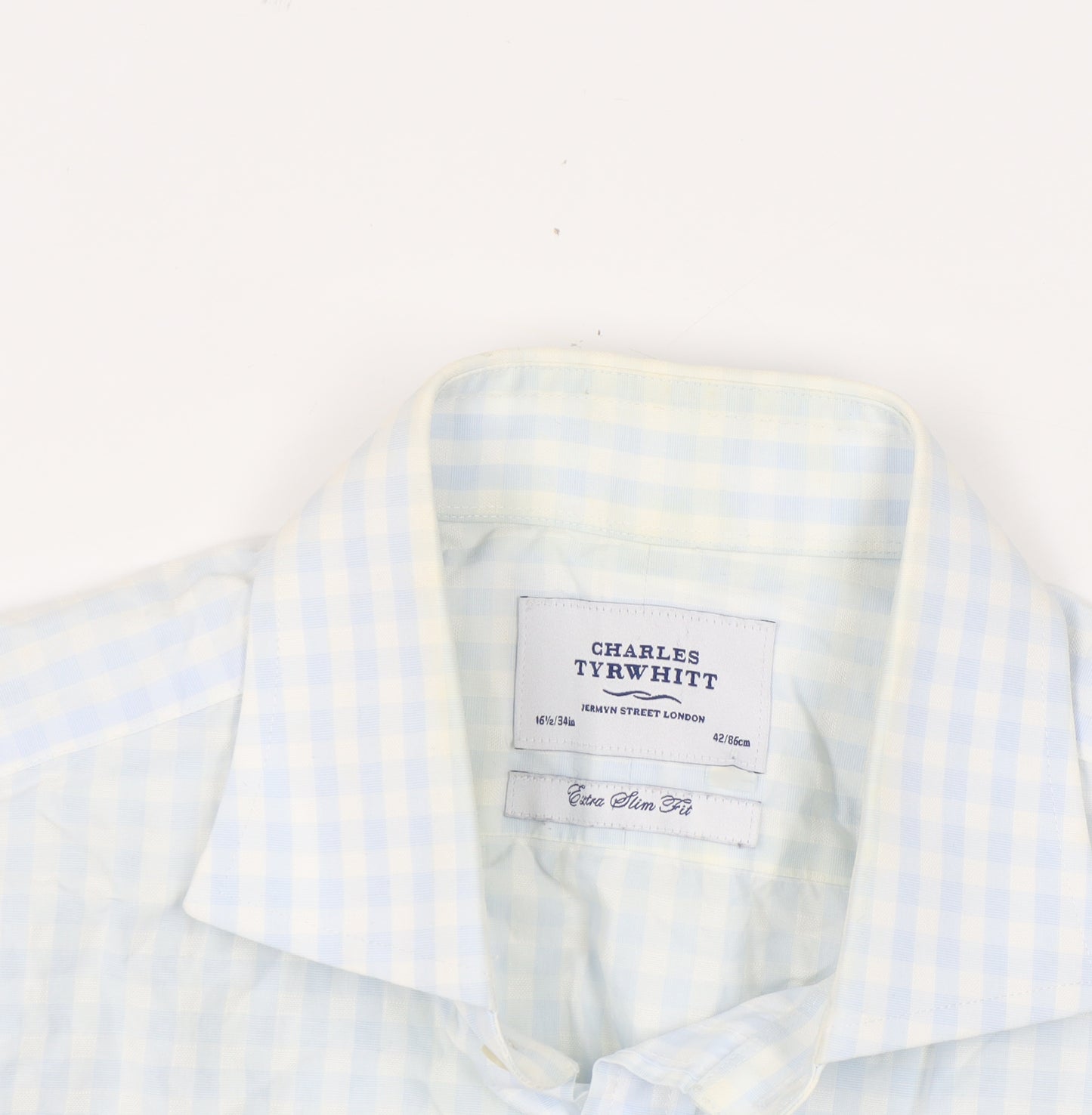 Charles Tyrwhitt Men's Blue Check Extra-Slim Shirt