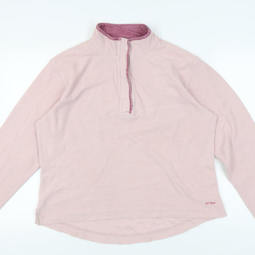 Fat Face Women's Pink Henley Sweatshirt Size M