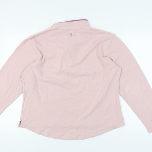 Fat Face Women's Pink Henley Sweatshirt Size M
