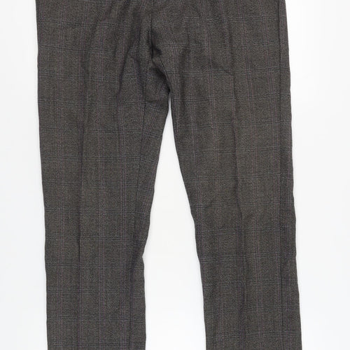 Reiss Men's Grey Check Dress Pants Size 34