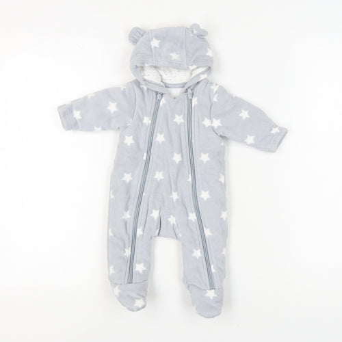 Marks and Spencer Grey Star Snowsuit for Newborns