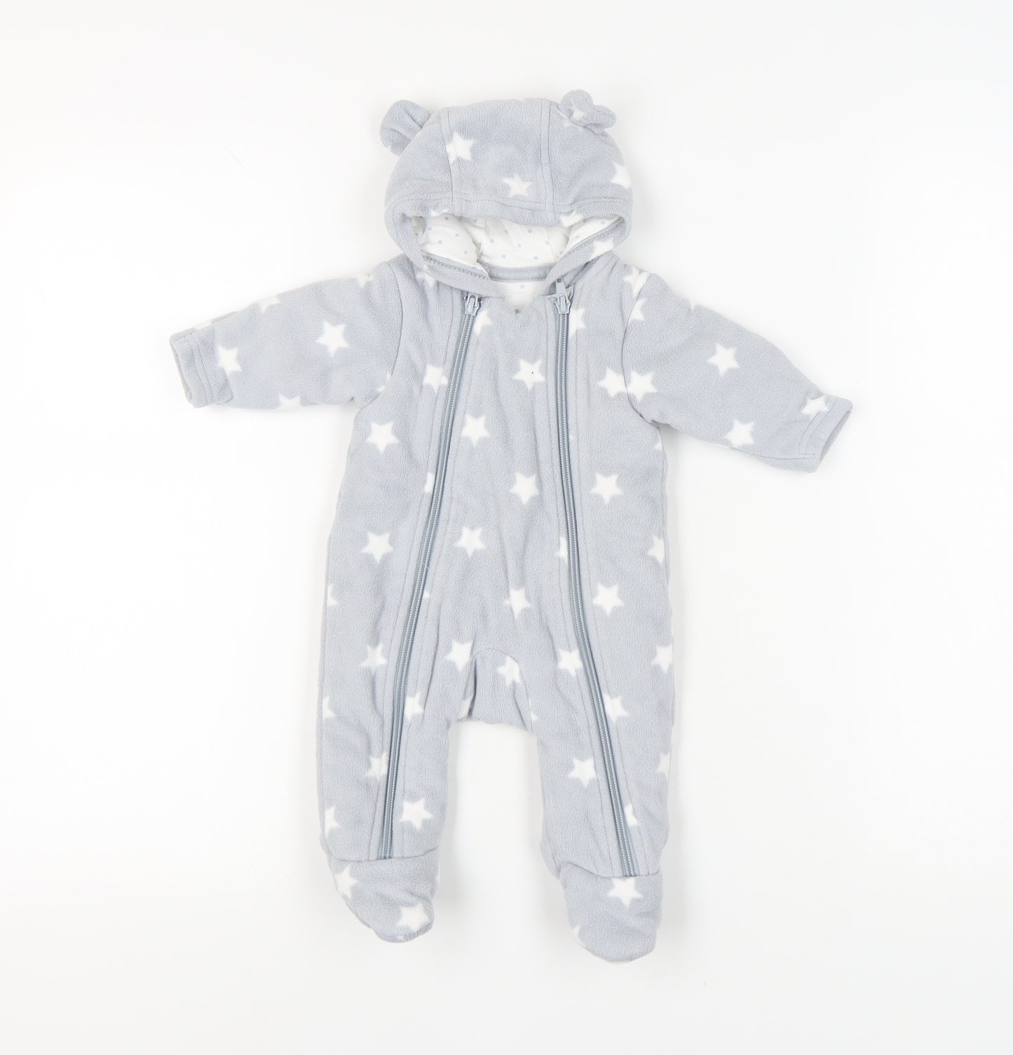 Marks and Spencer Grey Star Snowsuit for Newborns