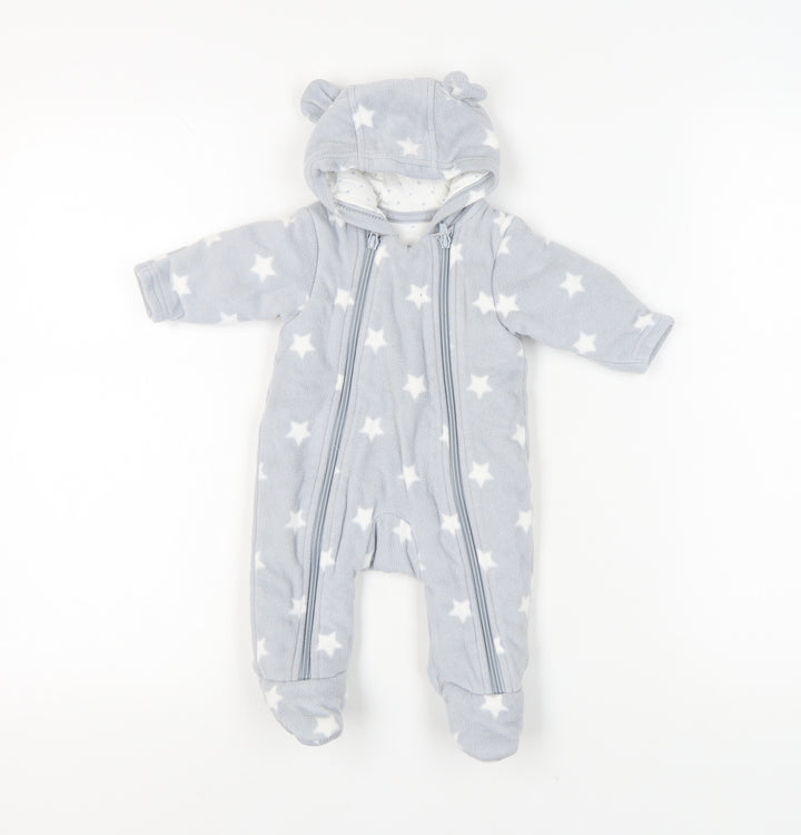 Marks and Spencer Grey Star Snowsuit for Newborns