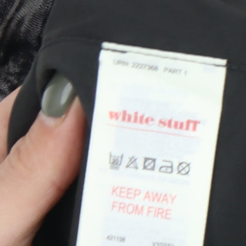 White Stuff Women's Black Velvet Skirt UK 16