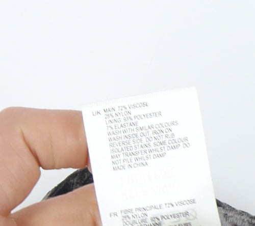 White Stuff Women's Black Velvet Skirt UK 16