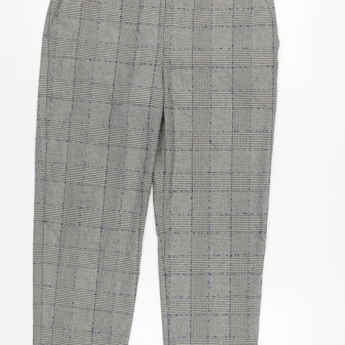 Marks and Spencer Women's Grey Plaid Trousers Size 12