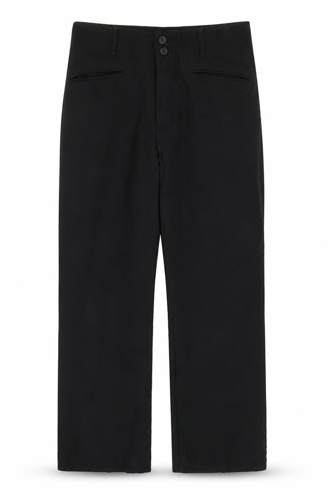 Front view of William Hunt Black Wool Trousers for Men, size 38