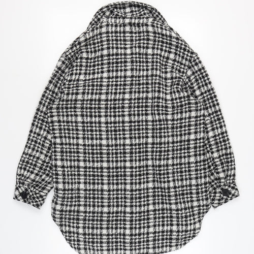 Stradivarius Women's Black Checked Jacket M