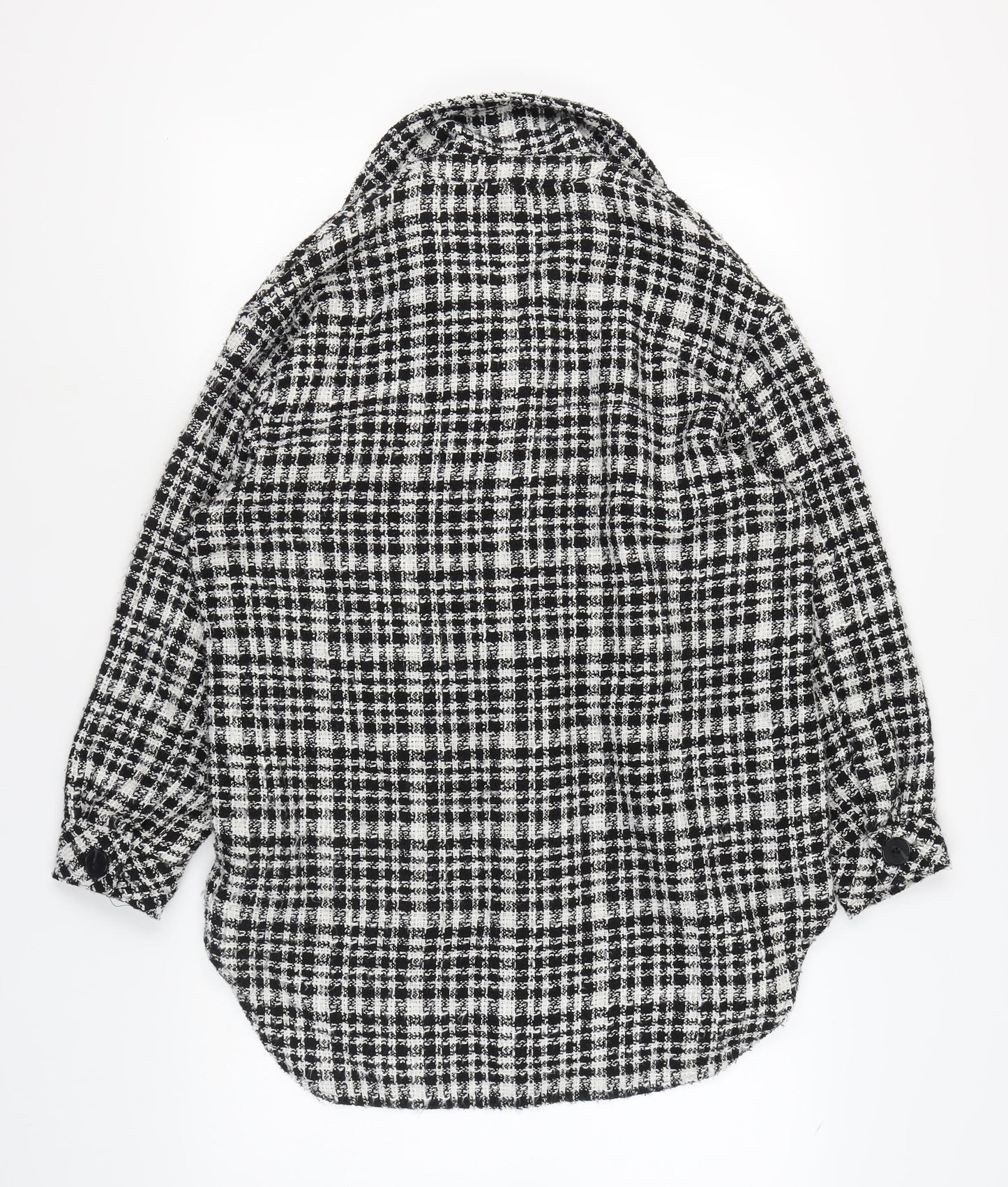 Stradivarius Women's Black Checked Jacket M