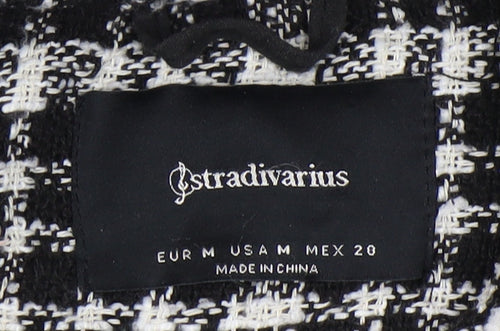 Stradivarius Women's Black Checked Jacket M