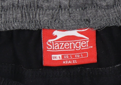 Slazenger Men's Black Jogger Trousers - Size L