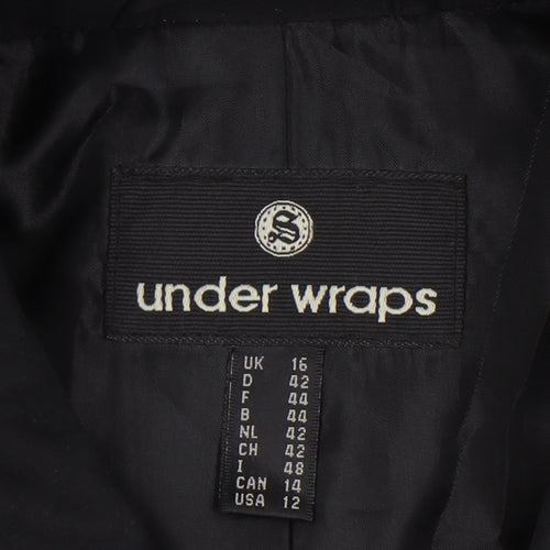 Under Wraps Women's Black Overcoat Size 16