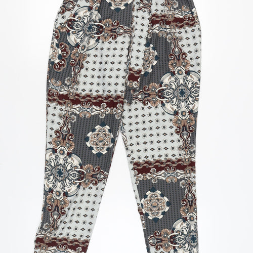 River Island Women's Geometric Tapered Trousers Size 10
