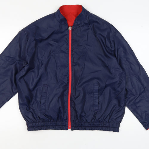 St Michael Women Blue Jacket Size 18 Basic Zip Casual
