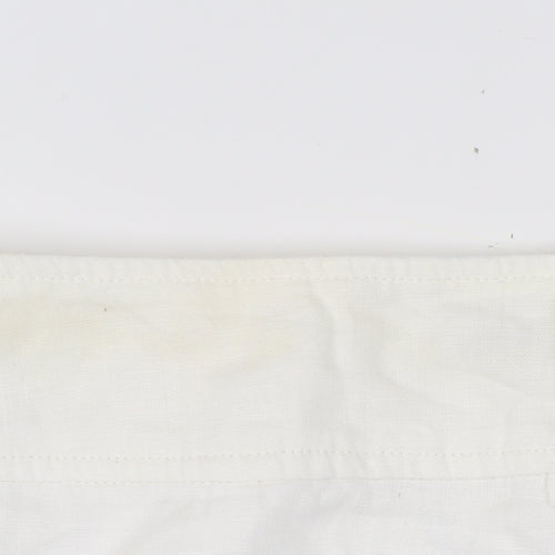 Marks and Spencer Women's White Linen Trousers Size 16