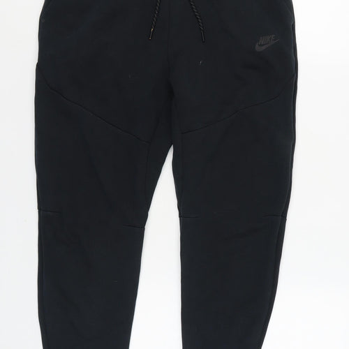 Nike Men's Black Jogger Trousers Size M with Pockets
