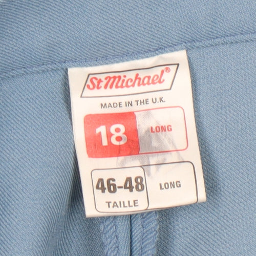 St Michael Women's Blue Dress Pants Size 18