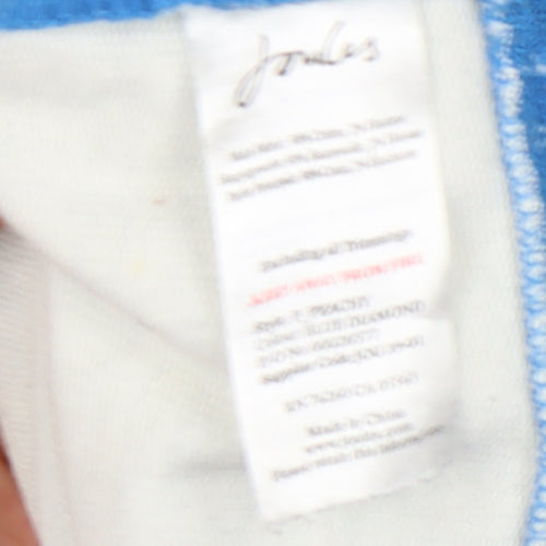 Joules Blue Plaid Women's Henley UK 10