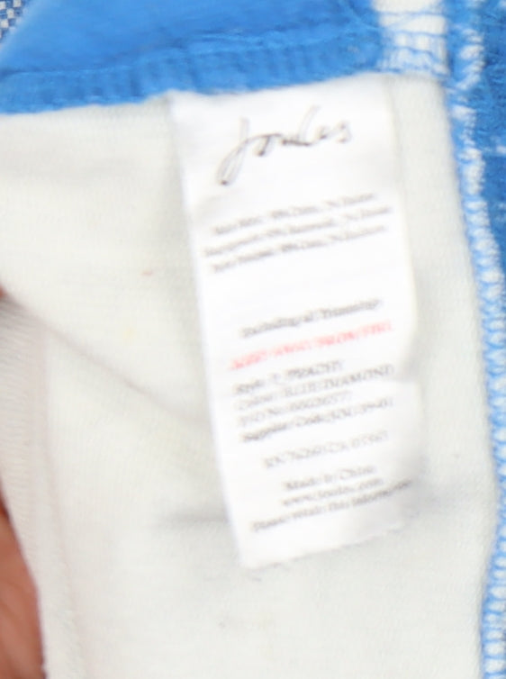 Joules Blue Plaid Women's Henley UK 10