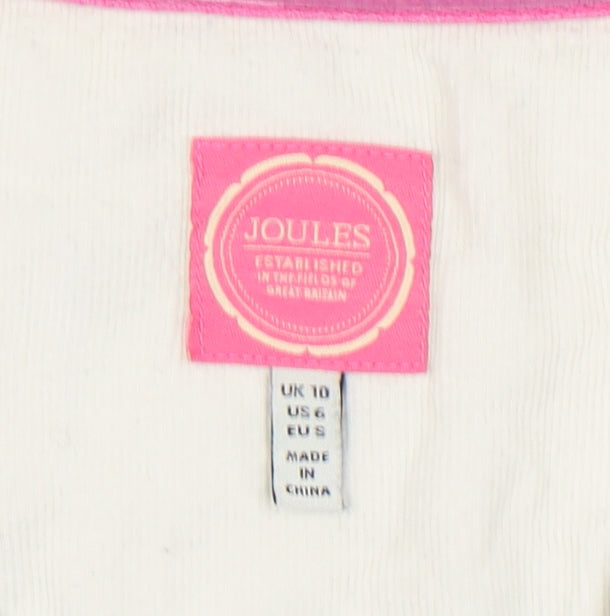 Joules Blue Plaid Women's Henley UK 10
