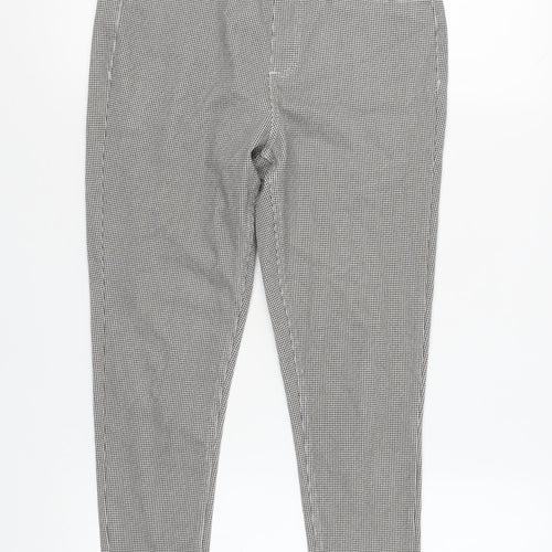 Marks and Spencer Women's Black Check Jeggings, Size 12