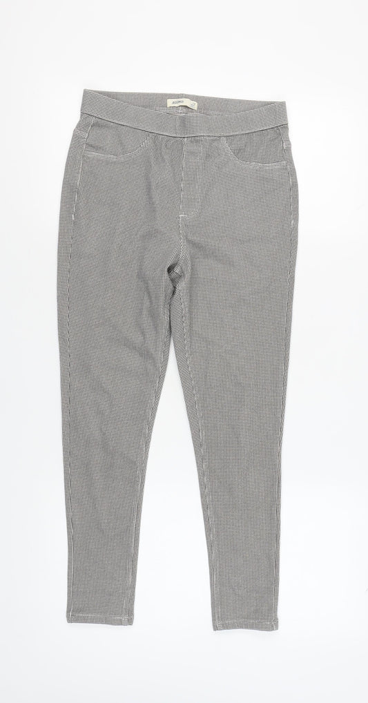 Marks and Spencer Women's Black Check Jeggings, Size 12