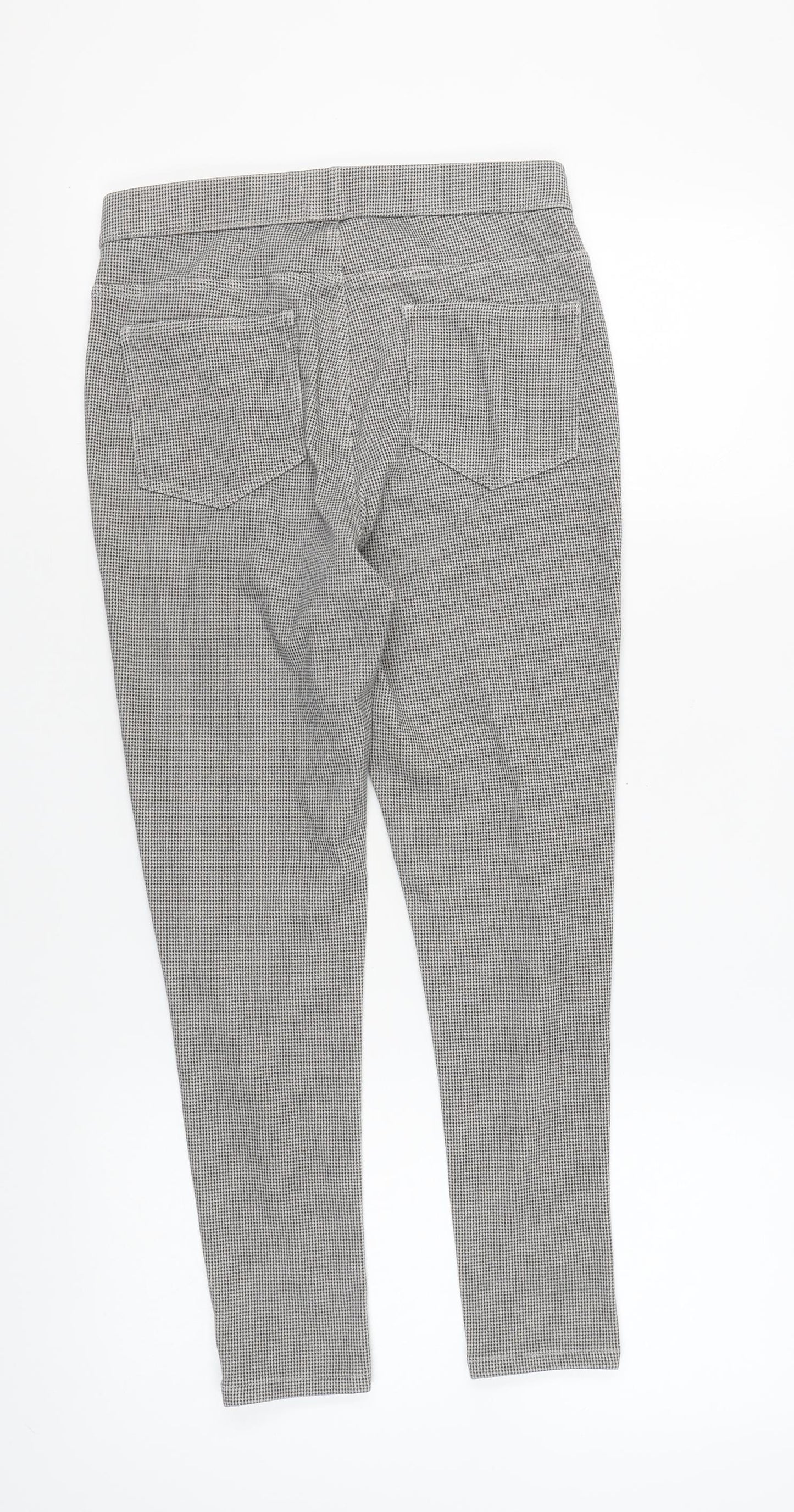 Marks and Spencer Women's Black Check Jeggings, Size 12