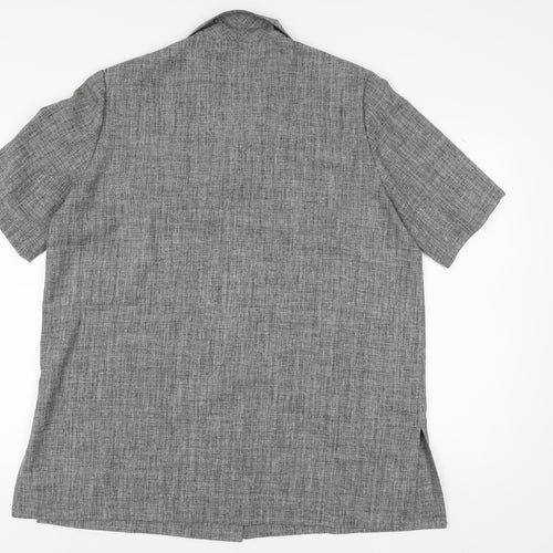 Eastex Women's Grey Button-Up Shirt Size 20