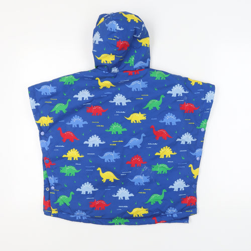 JoJo Maman Bébé Blue Dinosaur Boys Hooded Jacket 12-18 Months